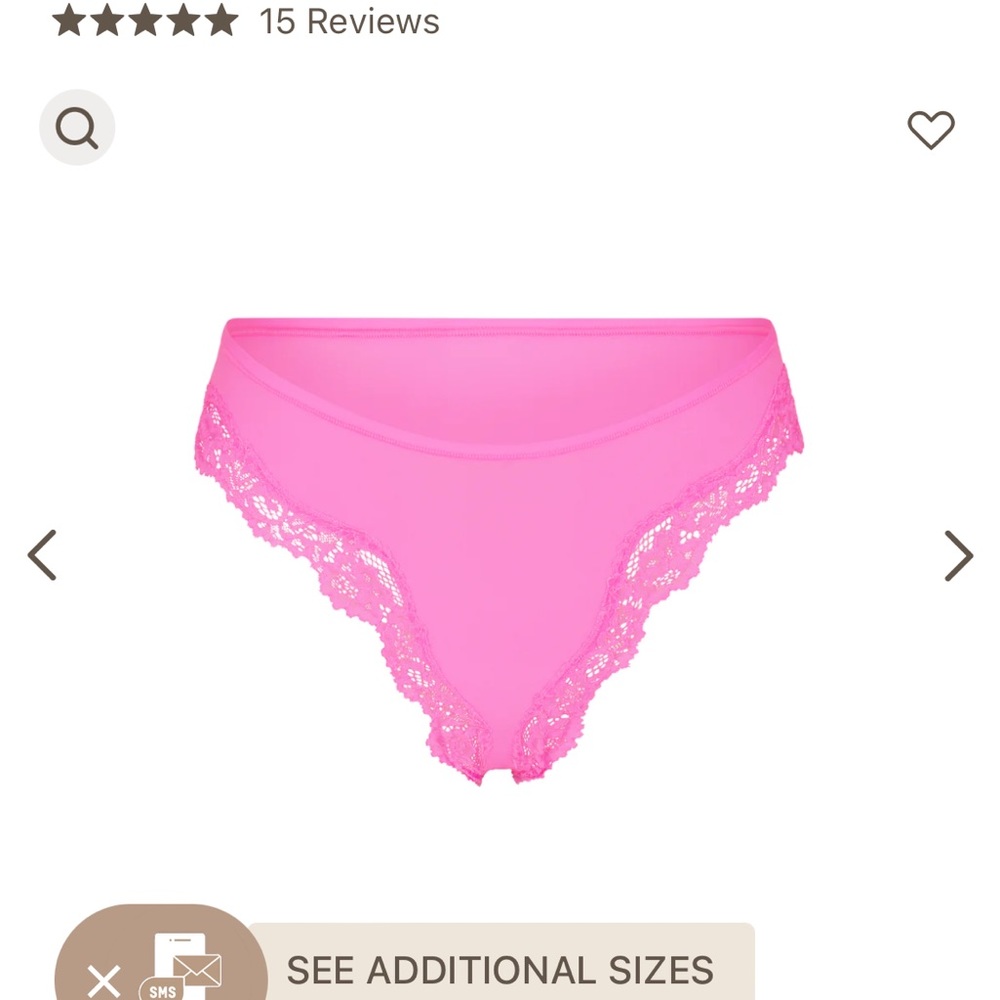 SKIMS fits everybody lace tanga NWT